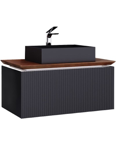 Тумба под раковину Jorno Strong 100 Str.01.100/P/A подвесная Антрацит