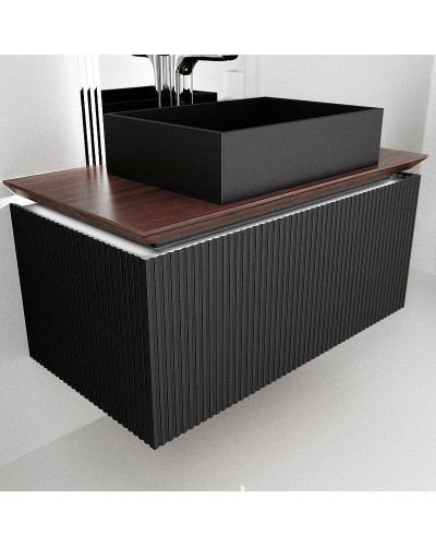 Тумба под раковину Jorno Strong 100 Str.01.100/P/A подвесная Антрацит