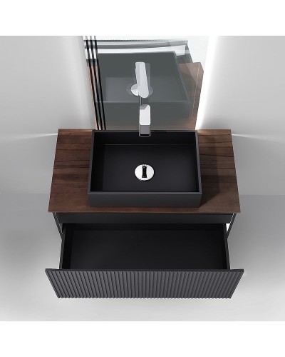 Тумба под раковину Jorno Strong 100 Str.01.100/P/A подвесная Антрацит