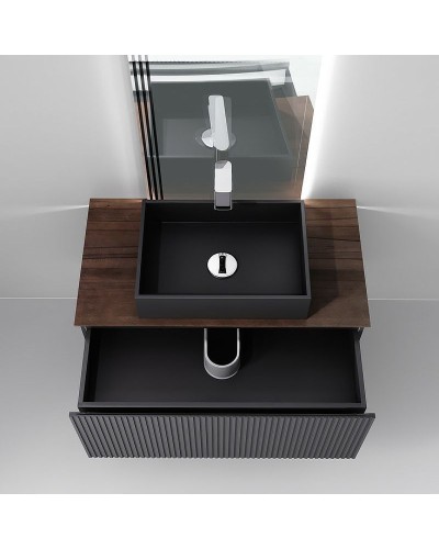 Тумба под раковину Jorno Strong 100 Str.01.100/P/A подвесная Антрацит