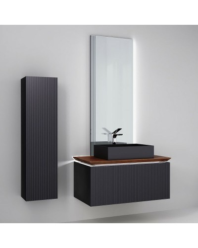 Тумба под раковину Jorno Strong 100 Str.01.100/P/A подвесная Антрацит