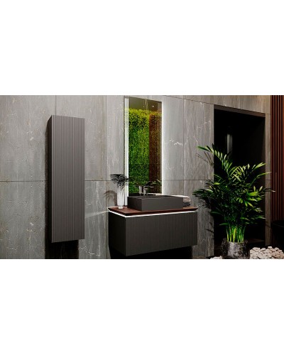 Тумба под раковину Jorno Strong 100 Str.01.100/P/A подвесная Антрацит