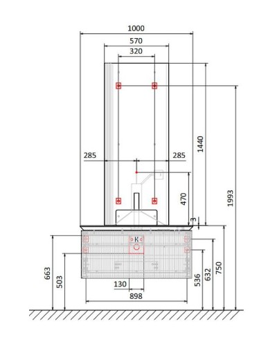 Тумба под раковину Jorno Strong 100 Str.01.100/P/A подвесная Антрацит