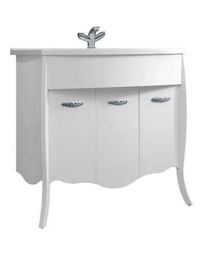 Тумба белый глянец 90,2 см Belux Бриз Н 85