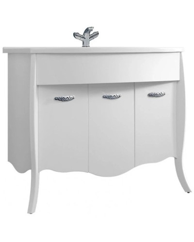 Тумба белый глянец 98,8 см Belux Бриз Н 105