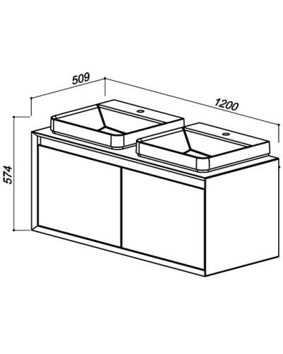 Тумба белый глянец/серебро глянец 120 см Belux Валенсия НП 120-0