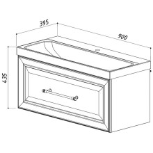 Тумба белый глянец 89 см Belux Женева НП 91-01