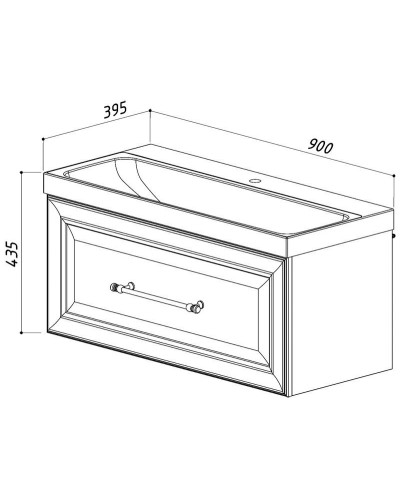 Тумба белый глянец 89 см Belux Женева НП 91-01