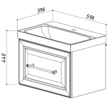 Тумба белый глянец 58,4 см Belux Женева НП 61-01