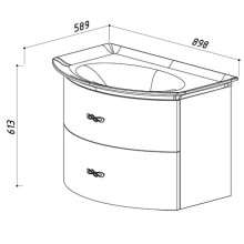 Тумба белый глянец 78,9 см Belux Версаль НП 80-02 4810924221865