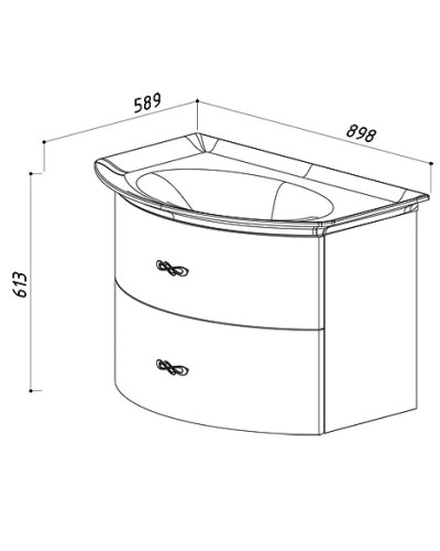 Тумба белый глянец 78,9 см Belux Версаль НП 80-02 4810924221865