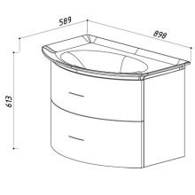 Тумба белый глянец 78,9 см Belux Версаль НП 80-02 4810924245922