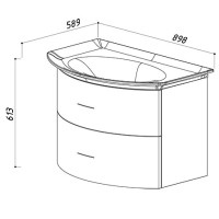 Тумба бежевый глянец 78,9 см Belux Версаль НП 80-02 4810924245946