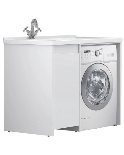 Тумба белый глянец 113,5 см L Belux Ока Н 115-01