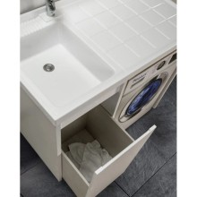 Тумба белый глянец 113,5 см L Belux Ока Н 115-01