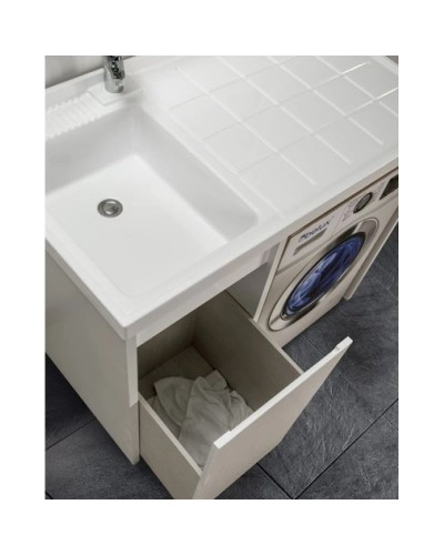 Тумба белый глянец 113,5 см L Belux Ока Н 115-01