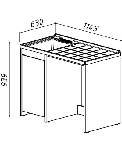 Тумба белый глянец 113,5 см L Belux Ока Н 115-01