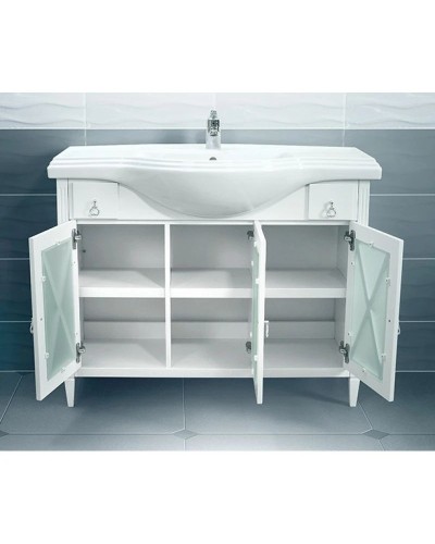 Тумба белый глянец 116,7 см Belux Рояль Н 120-02