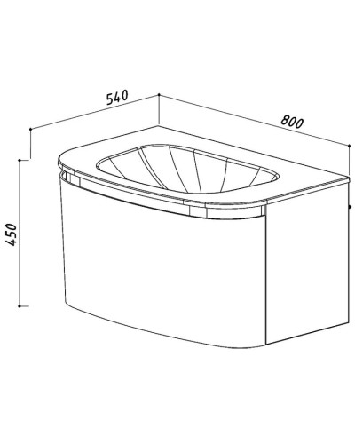 Тумба белый глянец 79,8 см Belux Темза НП 80-01