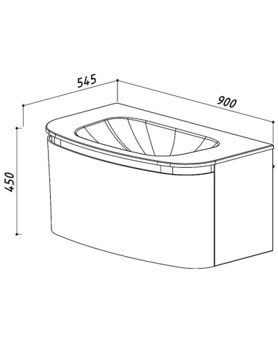 Тумба белый глянец 89,8 см Belux Темза НП 90-01