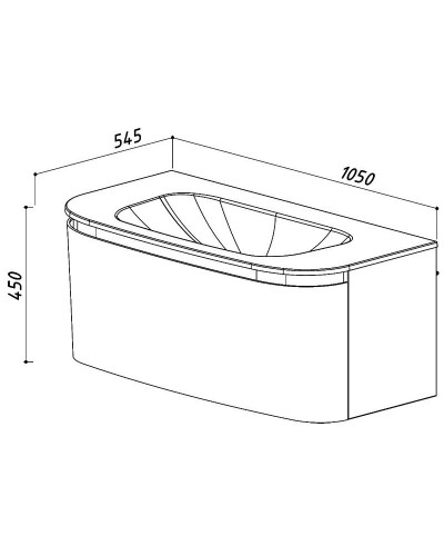 Тумба белый глянец 104,8 см Belux Темза НП 105-0