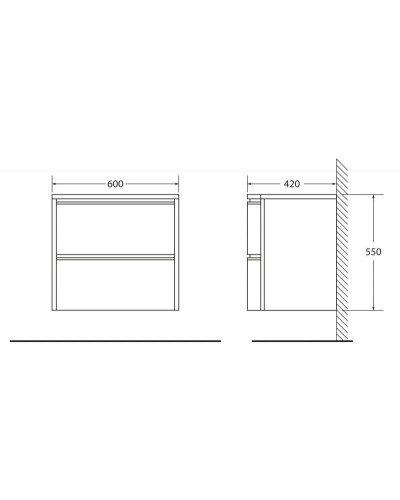 Тумба Bianco Lucido 60 см BelBagno Prospero BB600DVC/BL