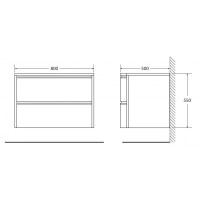 Тумба Tortora Opaco 80 см BelBagno Prospero BB800DVC/TO