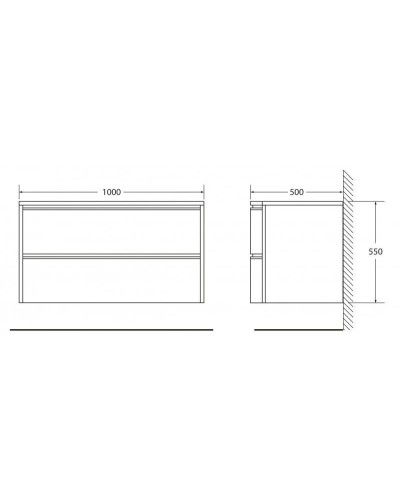 Тумба Bianco Lucido 100 см BelBagno Prospero BB1000DVC/BL