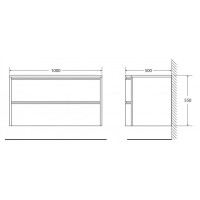 Тумба Tortora Opaco 100 см BelBagno Prospero BB1000DVC/TO
