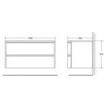 Тумба Tortora Opaco 100 см BelBagno Prospero BB1000DVC/TO