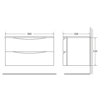 Тумба Tortora Opaco 90 см BelBagno Smile BB900TVC/TO