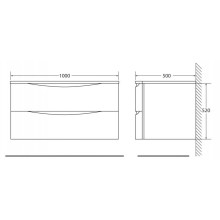 Тумба Bianco Lucido 100 см BelBagno Smile BB1000TVC/BL