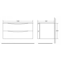 Тумба Tortora Opaco 100 см BelBagno Smile BB1000TVC/TO