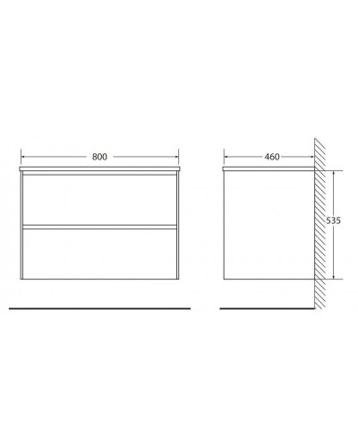 Тумба Stone 80 см BelBagno Pietra PIETRA-800-2C-SO-PT