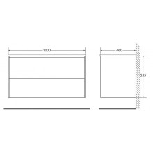 Тумба Stucco Cemento 100 см BelBagno Pietra PIETRA-1000-2C-SO-SCM