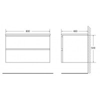 Тумба Polissandro 80 см BelBagno Luce LUCE-800-2C-SO-PL