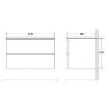 Тумба Polissandro 80 см BelBagno Luce LUCE-800-2C-SO-PL