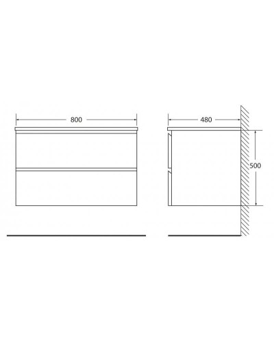 Тумба Polissandro 80 см BelBagno Luce LUCE-800-2C-SO-PL