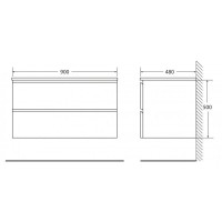 Тумба Polissandro 90 см BelBagno Luce LUCE-900-2C-SO-PL