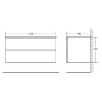 Тумба Polissandro 100 см BelBagno Luce LUCE-1000-2C-SO-PL