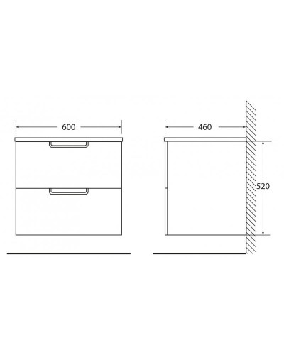 Тумба Tortora Opaco 60 см BelBagno Leticia BB600DDAC/TO