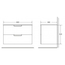 Тумба Bianco Lucido 80 см BelBagno Leticia BB800DDAC/BL