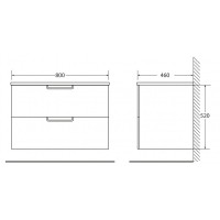 Тумба Tortora Opaco 80 см BelBagno Leticia BB800DDAC/TO