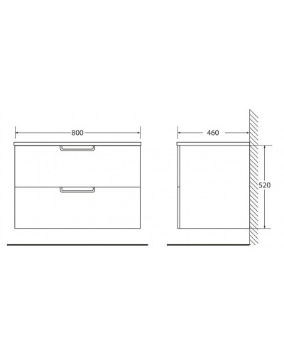 Тумба Tortora Opaco 80 см BelBagno Leticia BB800DDAC/TO