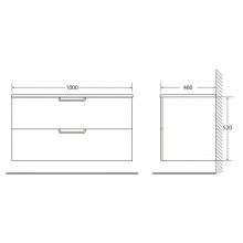 Тумба Bianco Lucido 100 см BelBagno Leticia BB1000DDAC/BL