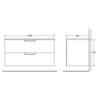 Тумба Tortora Opaco 100 см BelBagno Leticia BB1000DDAC/TO