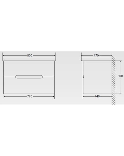 Тумба Bianco Lucido 77 см BelBagno Luxury/Soft LUXURY/SOFT-800-2C-SO-BL-P