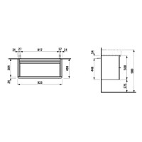 Тумба светлый орех 93,3 см Laufen Space 4.1020.2.160.101.1