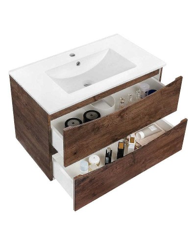 Тумба под раковину Vincea Mia 80 VMC-2MC800RW подвесная R.Wood