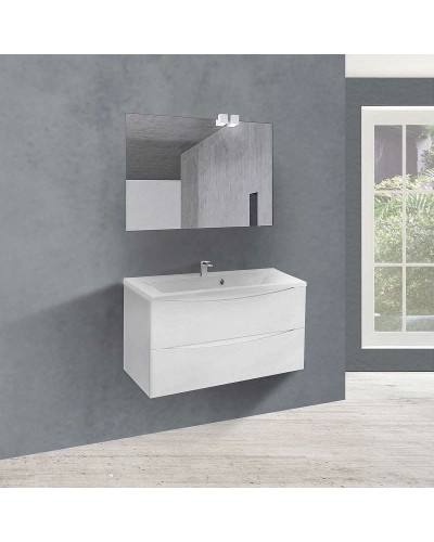 Тумба под раковину Vincea Mia 90 VMC-2MA900GW подвесная G.White